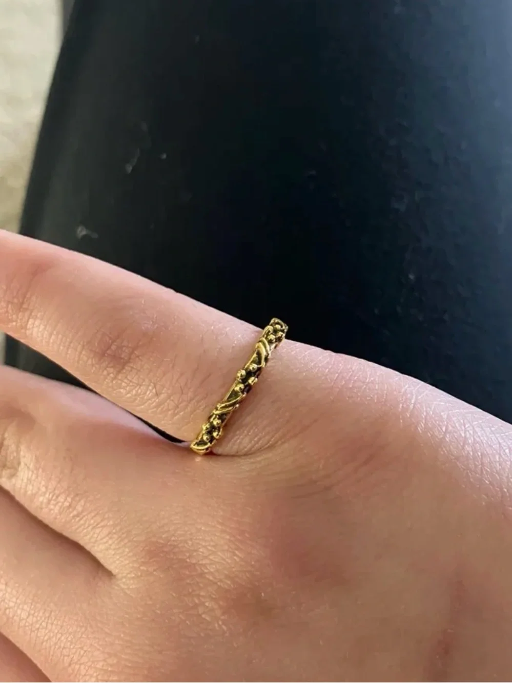 Beautiful Vintage-Style Gold Filigree Wedding Band Piece